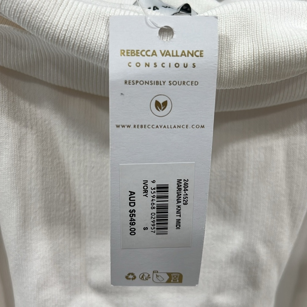 Rebecca Vallance Mariana Knit Midi Dress in Ivory - Picture 7 of 14